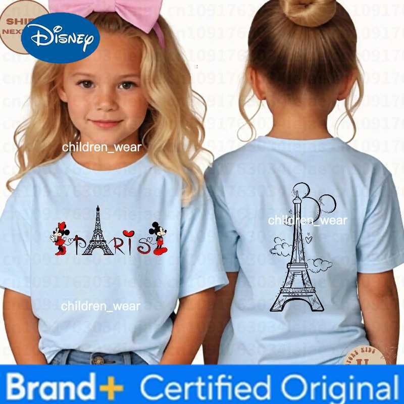 Disney 2026 Paris Toddler T-Shirt Paris Trip Shirt Valentines Day Gift Mickey Minnie Love Paris Comfortable Breathable H260304