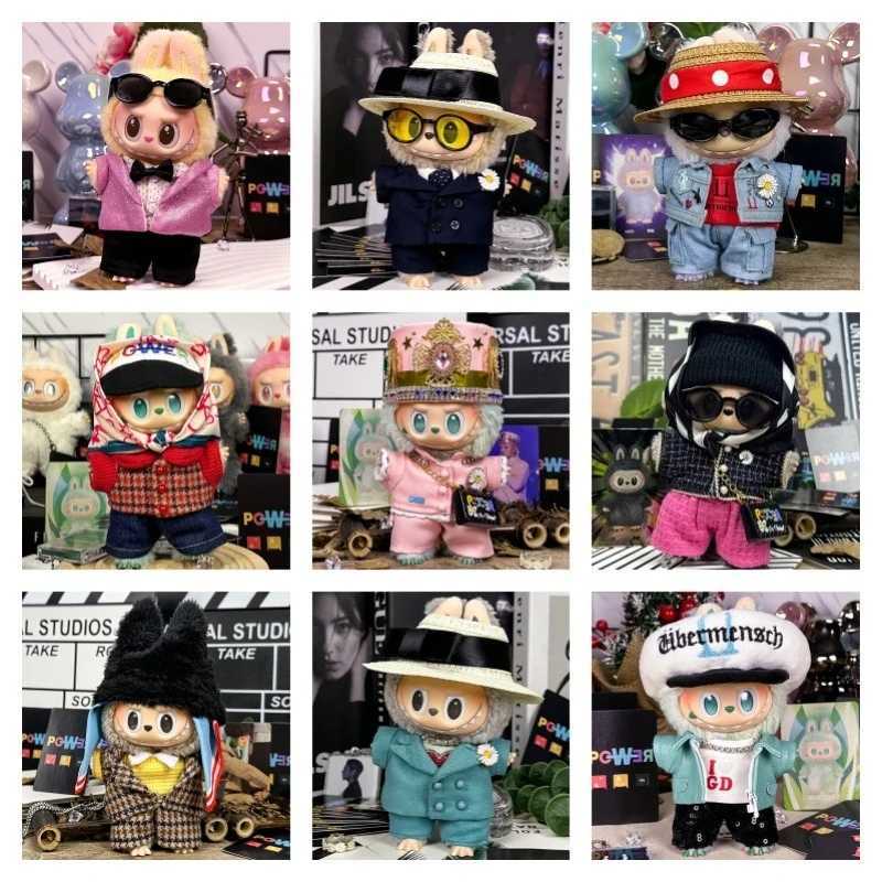 G-Dragon Same Style Idol Outfit Set 30 Styles with Headscarf Glasses Bag for 17cm Labubu Dolls DIY Collection AccessoriesT260304