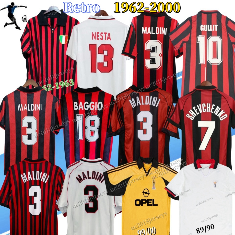 AcMLshirts Retro soccer jerseys 93 94 95 96 97 Gullit JERSEY 88 89 98 99 Maldini football KAKA Inzaghi PIRLO SHEVCHENKO BAGGIO classic football Shirt