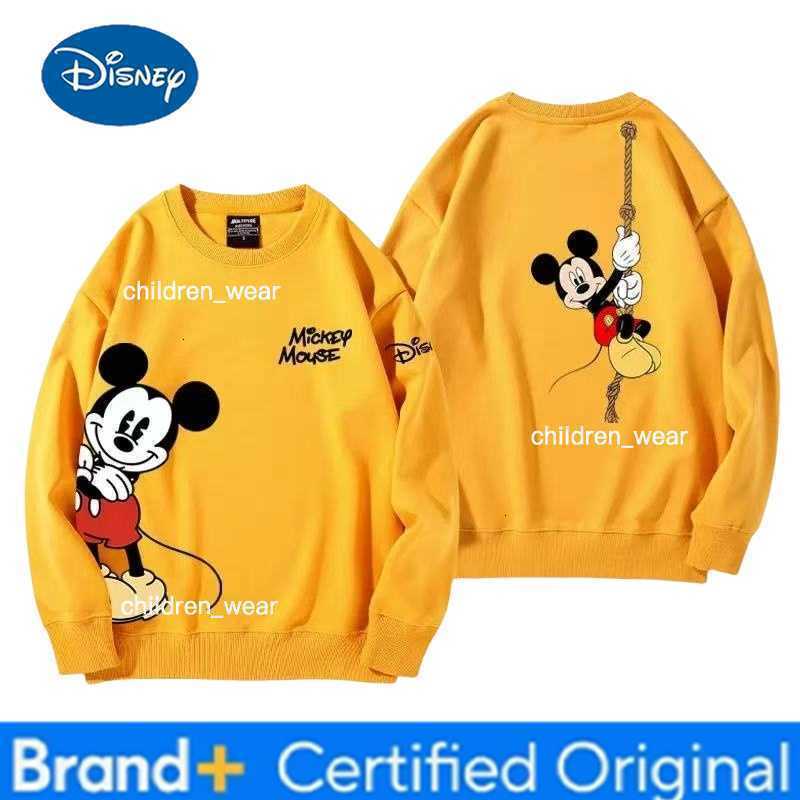 Disney Autumn Baby Girls Clothes Kid Boy Donald Mickey Sided Printing Long Sleeve Sweatshirt Cartoon O-Neck Soft Breathable Top H260304