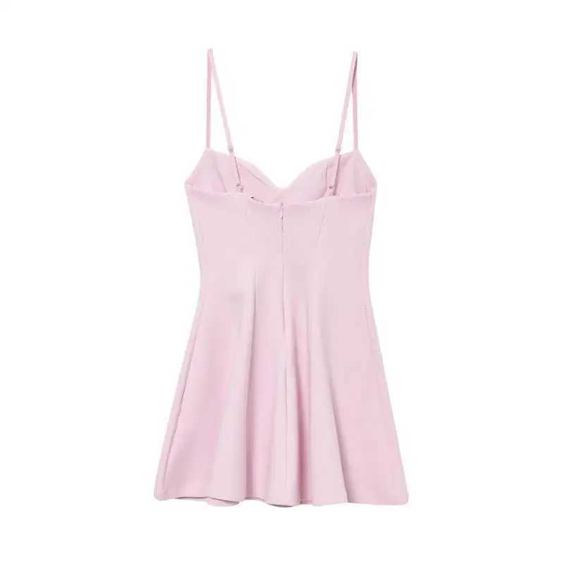 Dresses Summer Womens 2026 New Chic Slim Tube Top Elegant Mini Camisole Womens Dress Street Fashion Youth Holiday Dress M260304