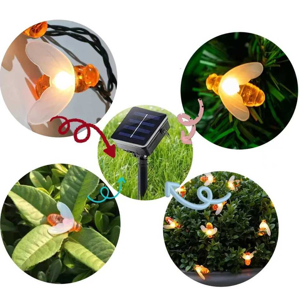 5m/7m/12m Led String Light Holiday Decoration Decorative Patio Lights Solar Christmas Backyard Party Fairy Waterproof Cool White H260304