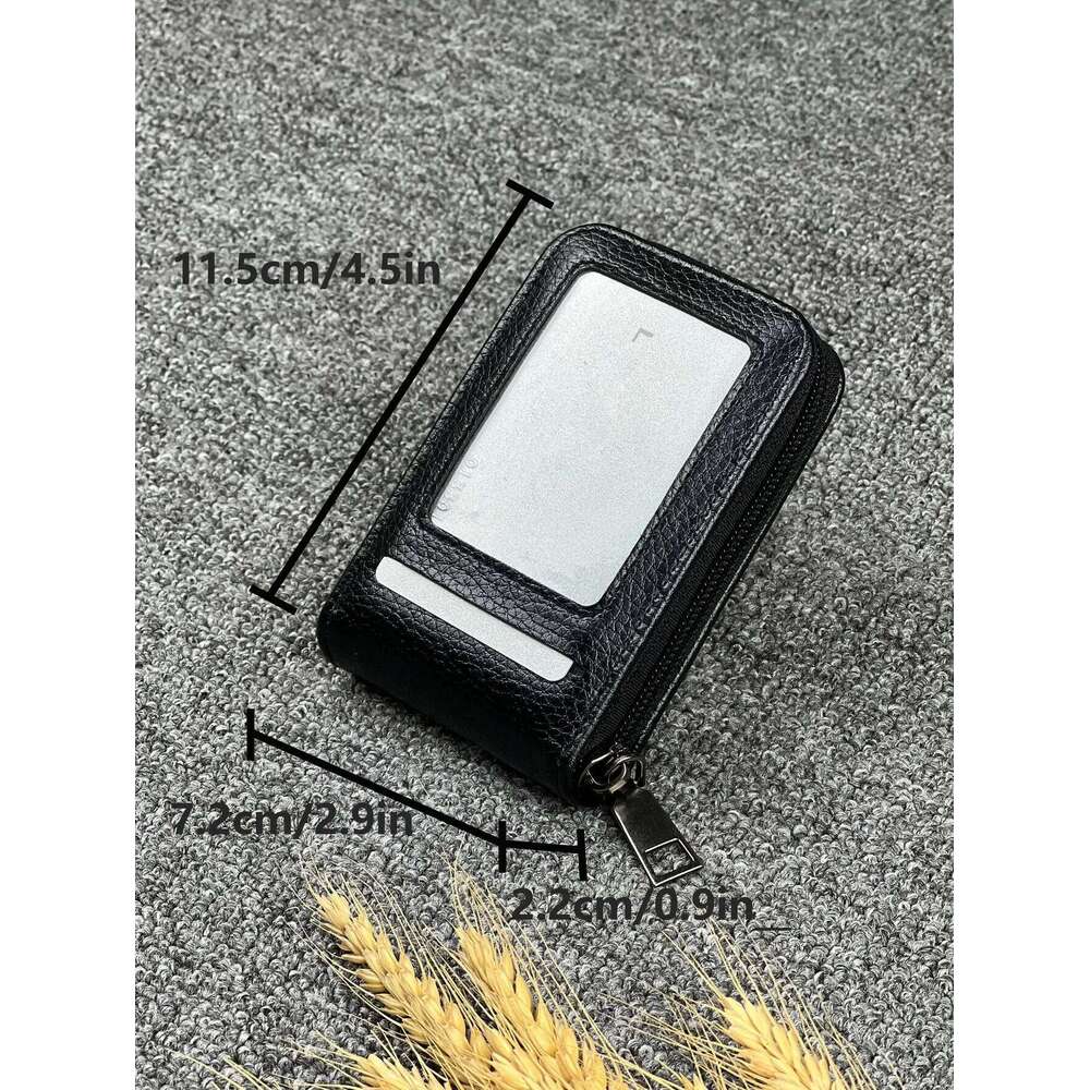 Men's Multi-Card Zipper Wallet Compact Holder with Multiple Slots for Cards and Cash - Stylish & Practical Card Case C260304