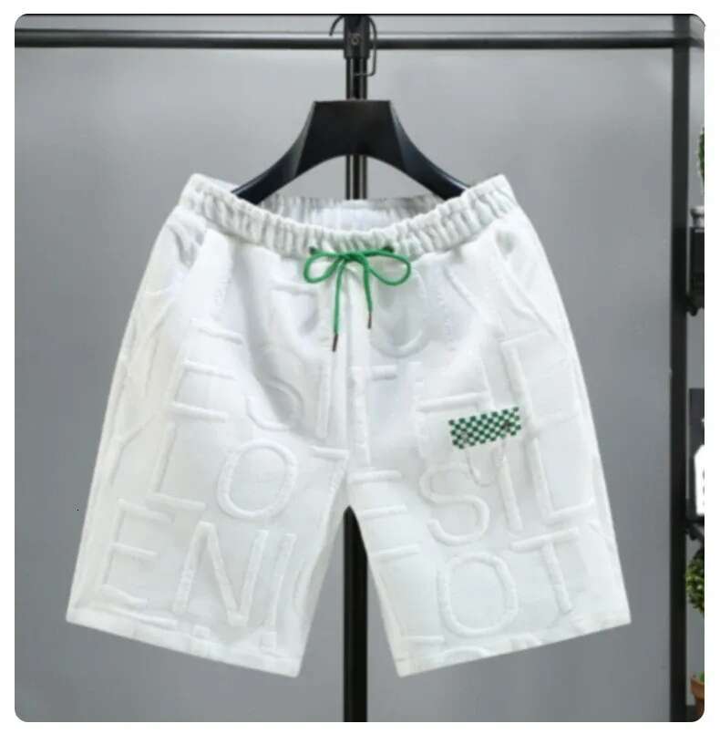Men's Shorts Letters Fashion Knitted Men Comfortable Elastic Waist Clothing Male Breathable Short Trousers Daily CommuteMen's Clothing