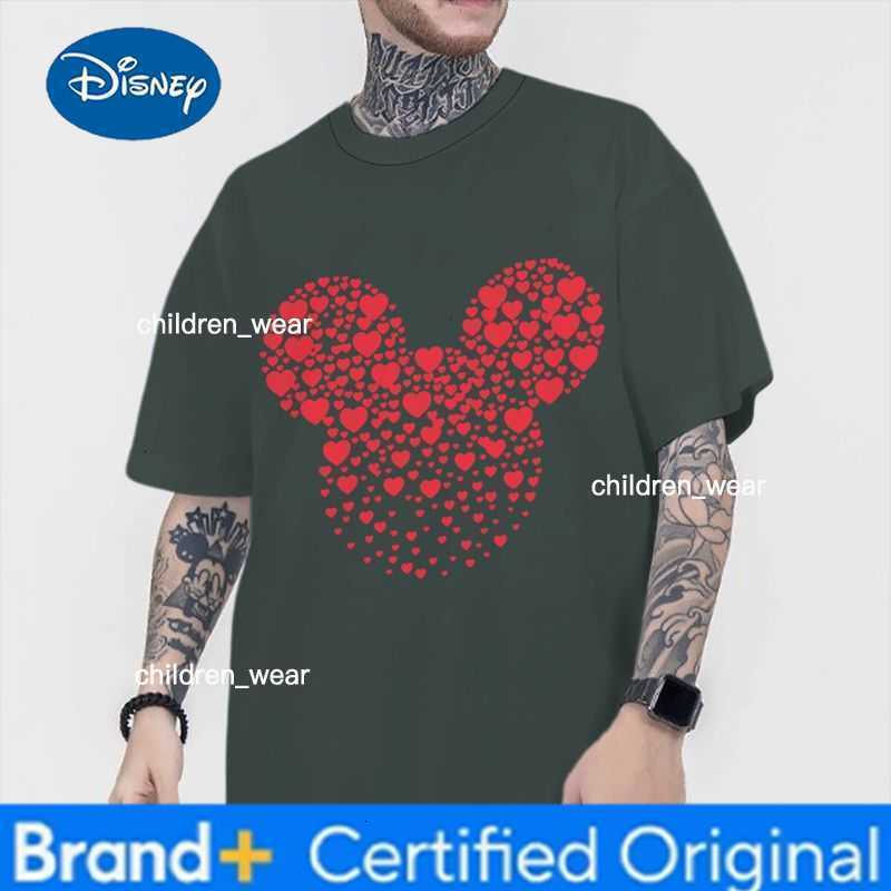 Disney Vintage Mickey Mouse Minnie Shirt Valentines Day Women Men 100 Cottonn Streetwear Harajuku Couple Matching Tshirt H260304