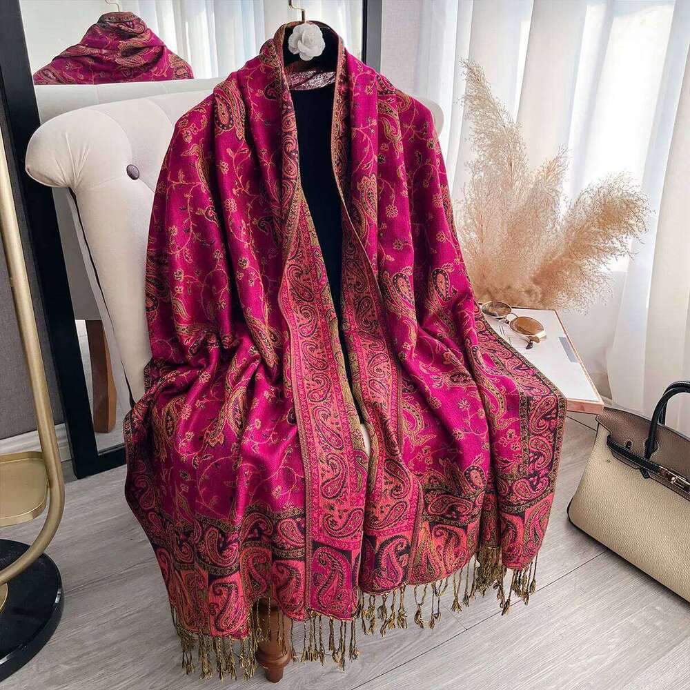 Bohemia Pashmina Hijab Scarf Long Muslim Cashmere Shawl Female Foulard Soft Turban Head Wraps For Women Headband Luxury Brand XJ260304