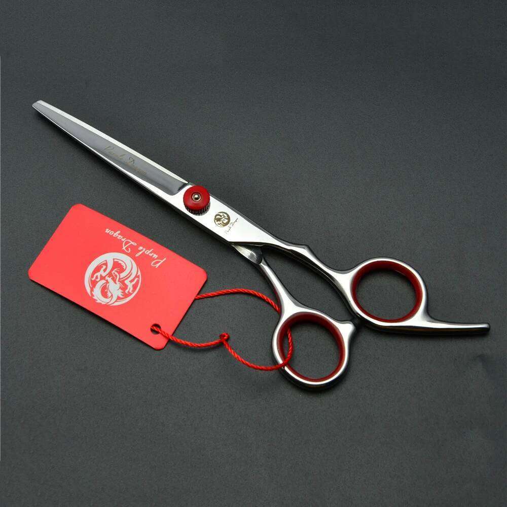 703# 6" Stainless Red Cutting Salon Thinning Shears Professional Hairdressing Hair Scissors Dropshipping H260303