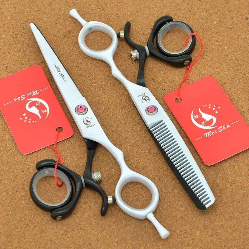 6.0" Meisha 360 Degree Rotation Barber Cutting Japan 440C Salon Hairdressing Thinning Scissors Hairstyle Shears A0120A H260303