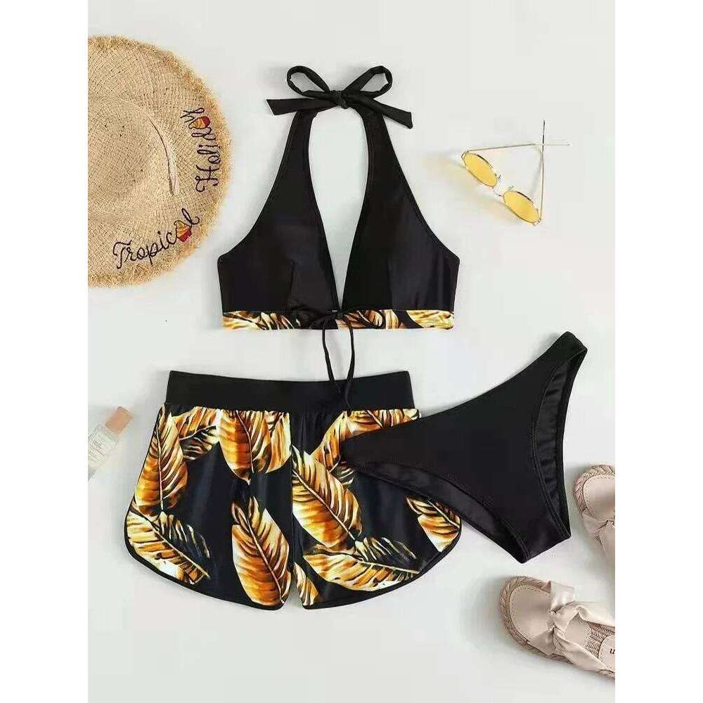 3 Pieces Bikinis Set Women Push-up Bandeau Low Waist Swimsuit Beachwear Bathing Suit 2025 Beach Wear Brazilian Biquinis Y260303