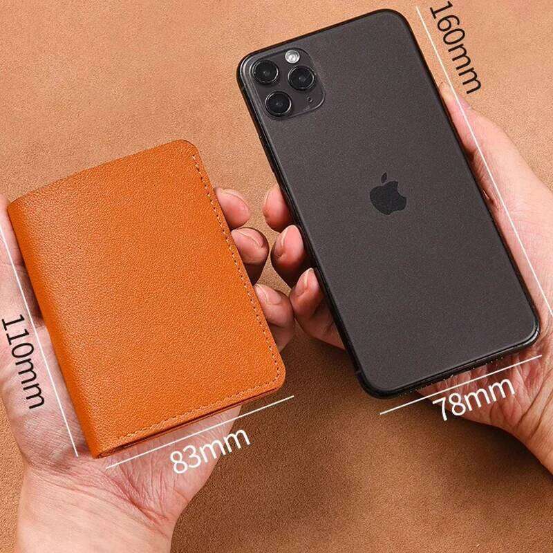 Classic Designer PU Leather Small Wallet for Men Short Simple Women's Fashion Ultra Thin Credit Card Bag Coin Purse C260304