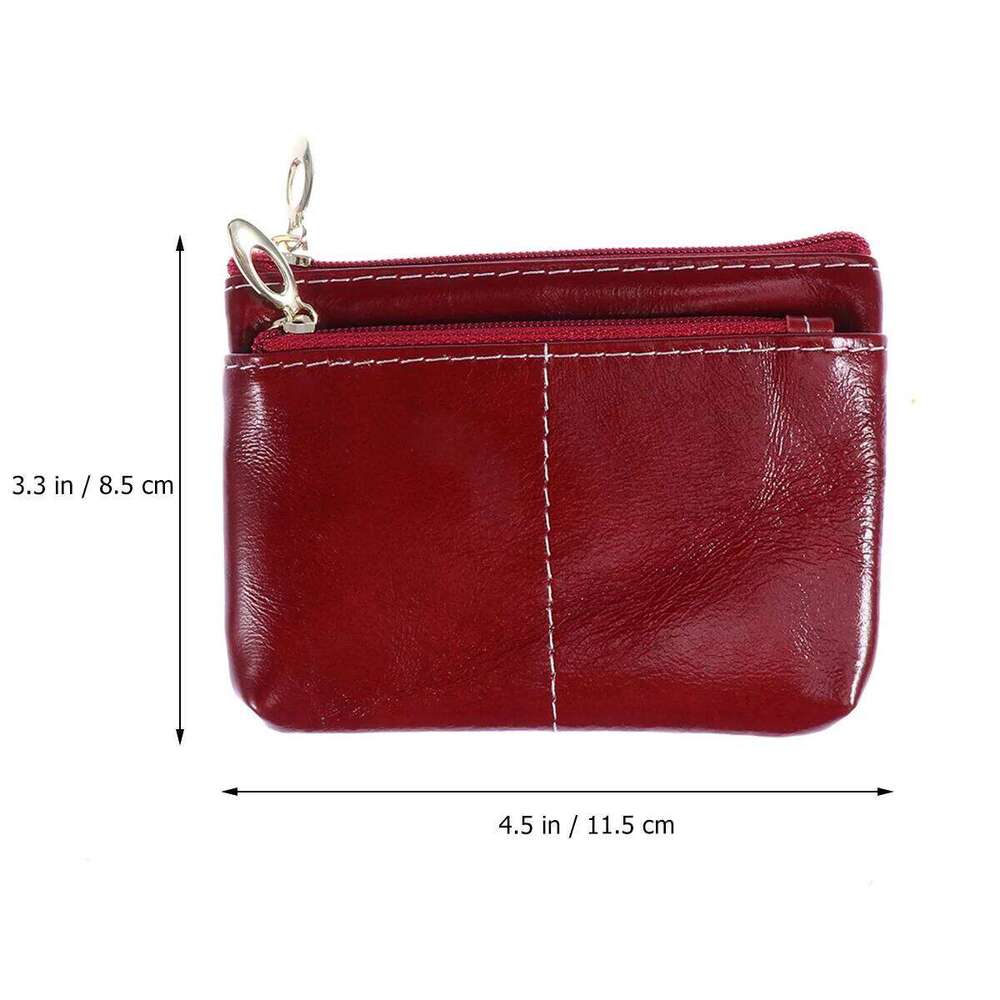 Brown Vintage Women Zipper Wallet Large Capacity Coin Purse Multifunctional Casual Use Female Credit Card Holder Change C260304