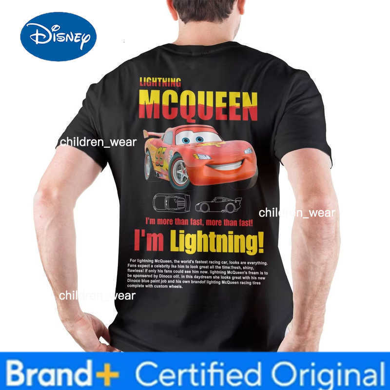 Disney Lightning Mcqueen and Sally Back Print Couples T-shirt For Men Women Sally and Mcqueen Cotton Short Sleeve Tee Summer Casual Top H260304