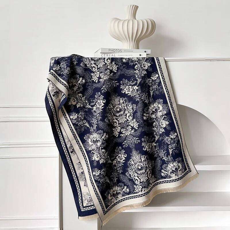 2026 Floral Jacquard Scarf, European Imitation Cashmere Thickened Shawl, Fashion Age-Reducing Winter Wrap XJ260304