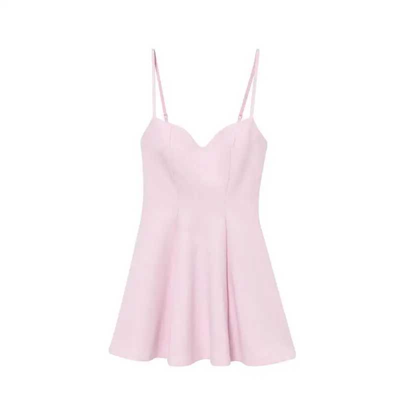 Dresses Summer Womens 2026 New Chic Slim Tube Top Elegant Mini Camisole Womens Dress Street Fashion Youth Holiday Dress M260304