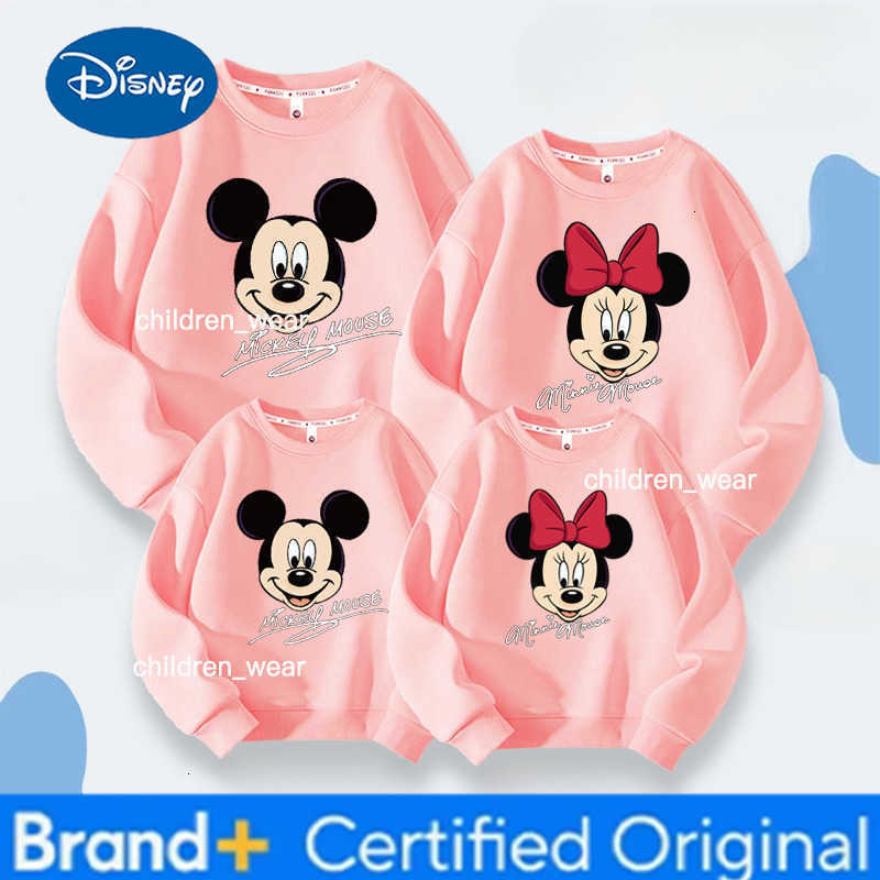 Disney Parent Child Outfit Family of Three Spring and Autumn Hoodie With Cartoon Print New High-end Mother and Child Outfit Autumn H260304