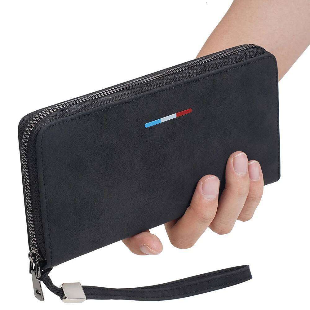 New Men's Long Wallet Zipper Design Multi-Card Slots Large Capacity for Phone & Coins High Quality Male Clutch Style C260304