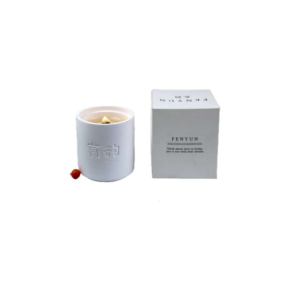 Gypsum Cup Aromatherapy Candle Smokeless Wholesale Bedroom Essential Oil Incense Ornament Creative Gift Handmade W260304