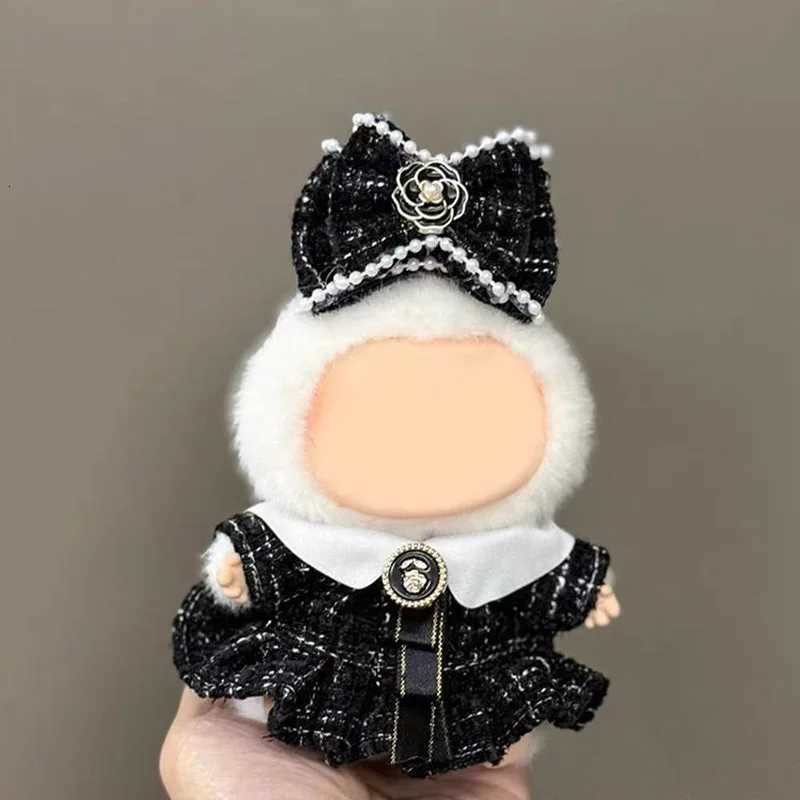 Labubu 15-17cm Luxury Dress Set - 2-Piece Tweed Top & Monogram Tulle Skirt, Doll OutfitT260304