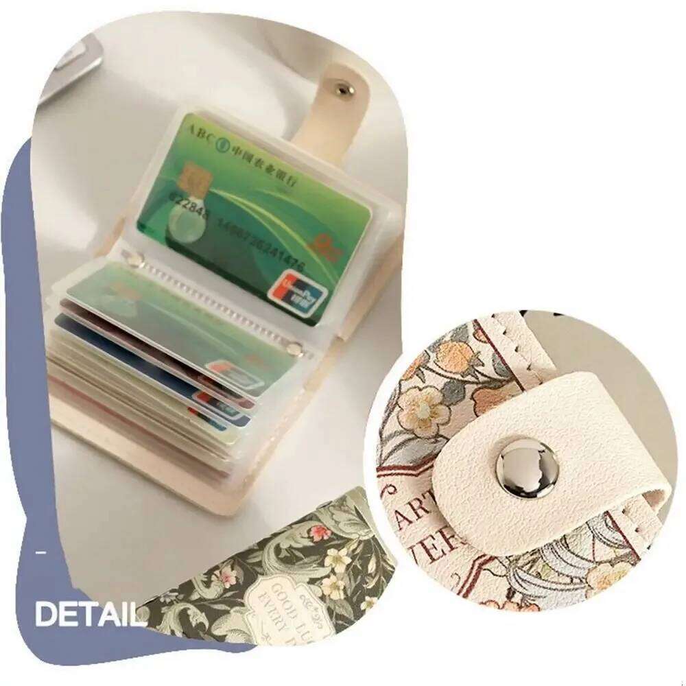Portable 20/30 Pockets Wallets PU Leather Large Capacity Money Bag Waterproof Lightweight Credit Card Holder Women C260304