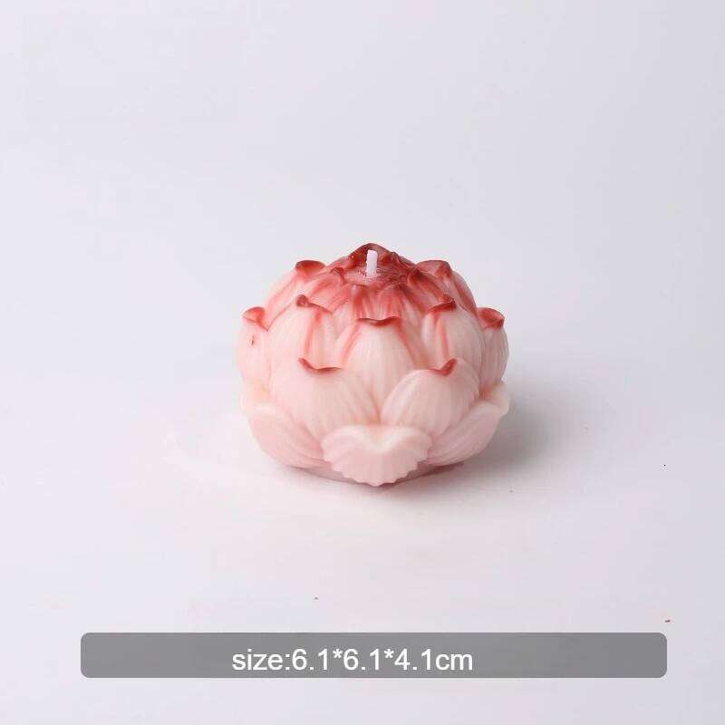 1pc New Lotus Aromatherapy Flower Shaped Low Temperature Candle Fragrance Home Interior Decoration W260304