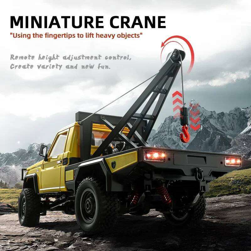 MN82T 2.4G RC Crawler Truck With Light 4WD 1/12 Simulation Crane Off-road Pickup Climbing Car Remote Control Toys For Kid Gifts Z260303