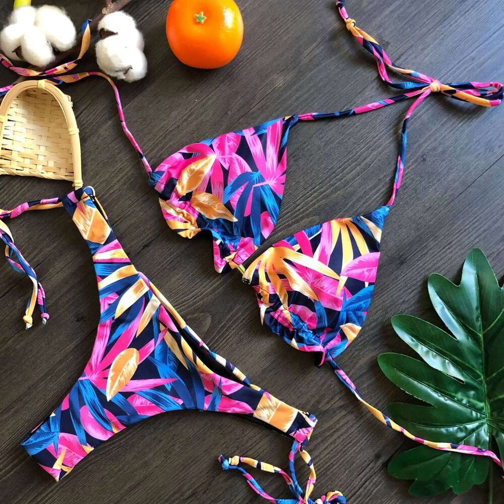 2025 Women's Swimsuit Swimwear Female Sexy Bikinis Push Up Swimming Bathing Suit Women Swimsuits Printing Bikini Set Y260303