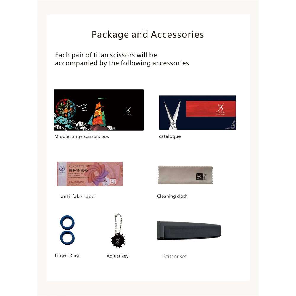 Titan Barber ATS314 Japan Steel Professional Hair Clippers Scissors for Stylists And Barbers H260303