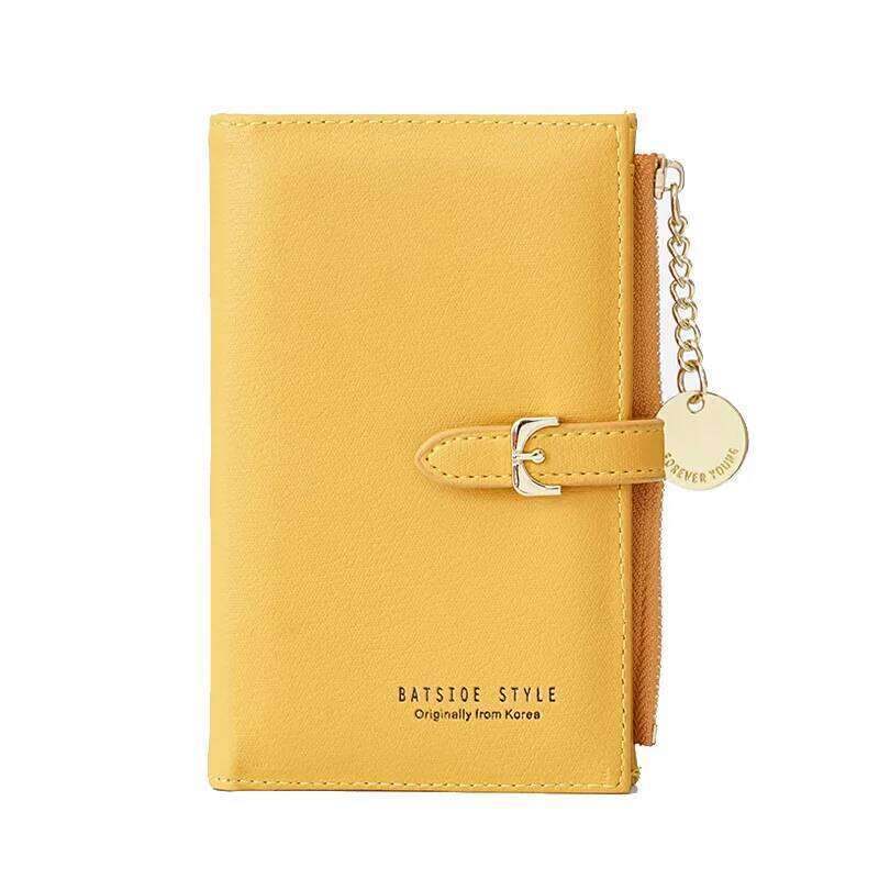 aliwood Brand Women's Wallet Clutch Trendy Simple Short Zipper Purse Chain Belt Buckle Female Wallets Card Holder Cartera Mujer C260304