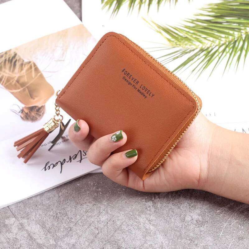 2024 Korean version of mini ladies zipper cute coin purse students short Su Liu female wallet C260304