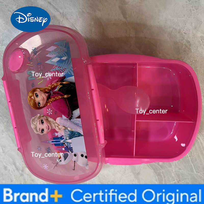 Frozen Lunch Box Anime Elsa Princess Cartoon Cute Pink Lunch Box Portable Leak-proof Food Container Student Plastic Tableware H260304