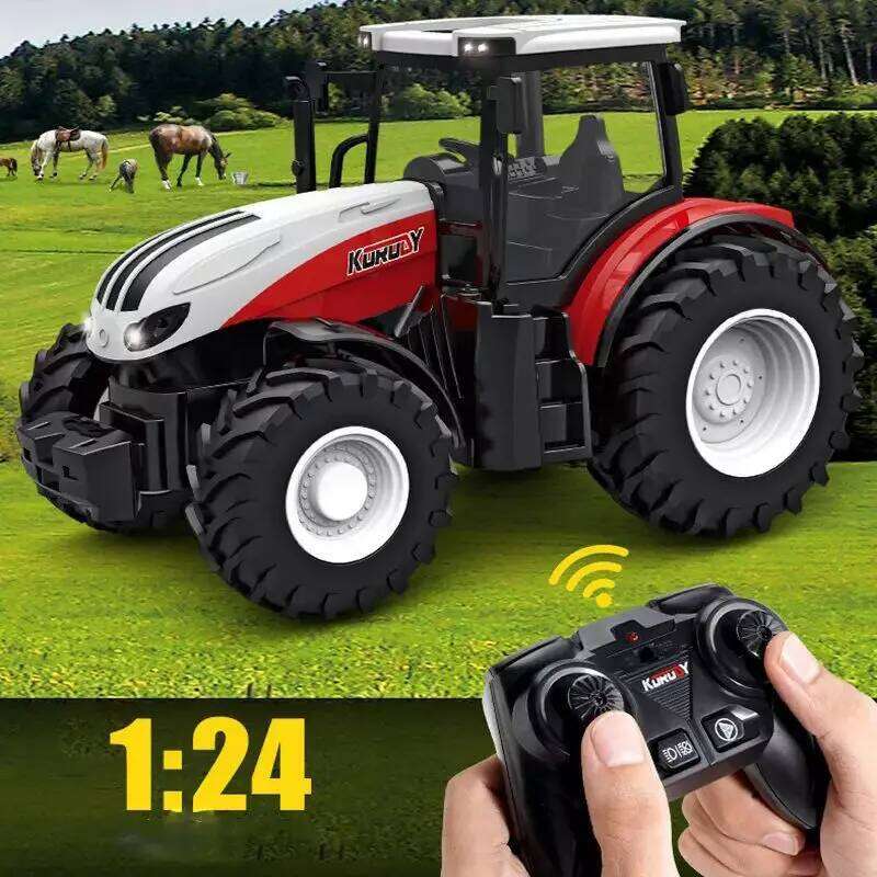 1/24 Remote Control Trailer 2.4G RC Tractor Simulated Engineering Construction Truck Model Toys Farming Machine Z260303