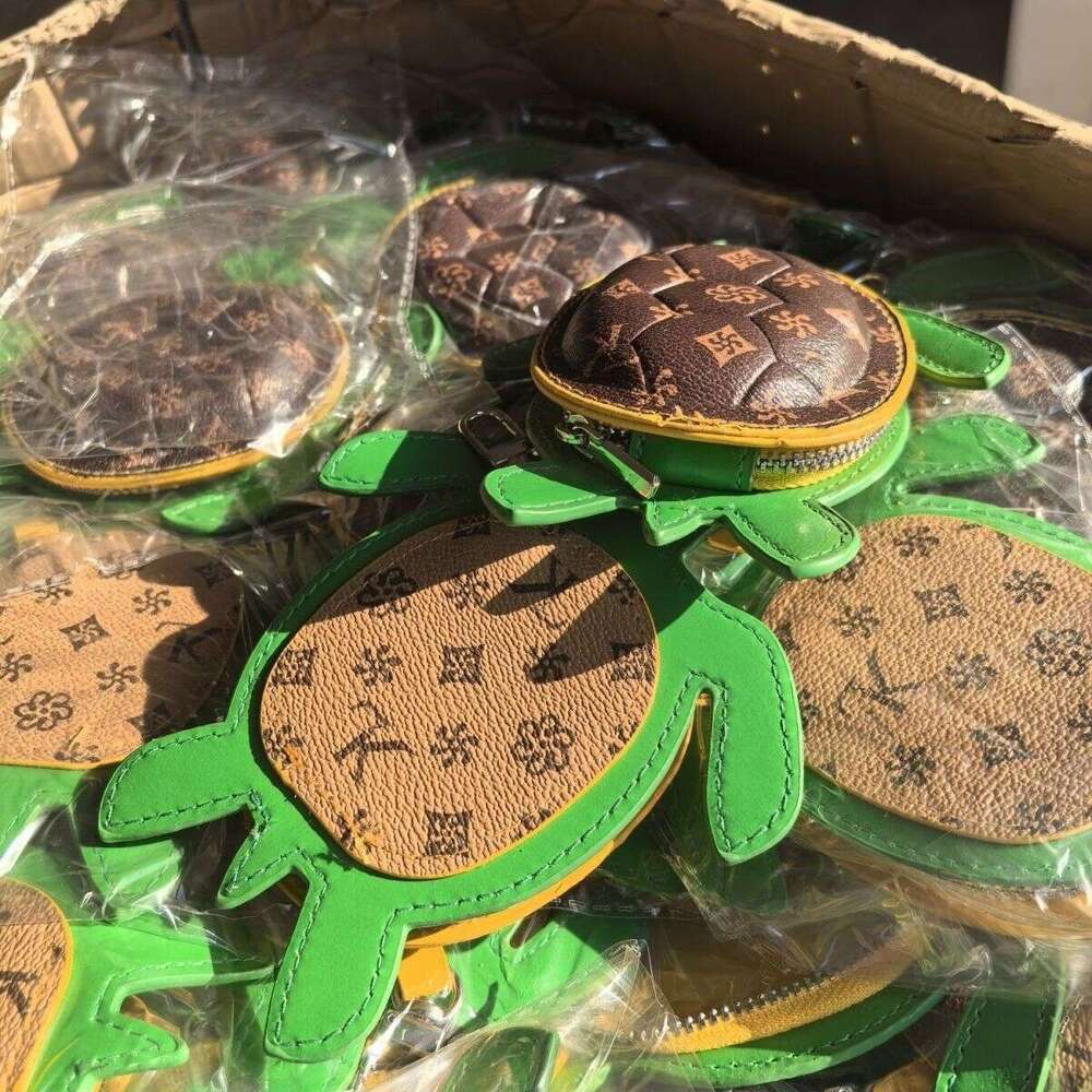 Influencer Celebrity Style Stock Monogram Cute Little Turtle Bag, Car Keychain, Coin Purse, Earphone Bag