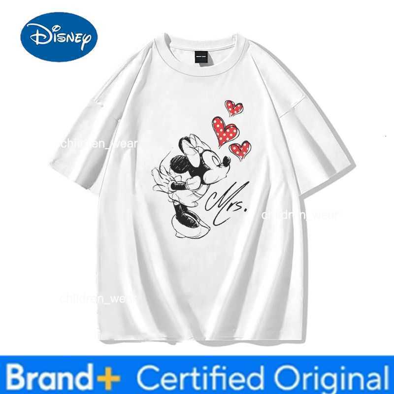 Disney Couples Matching T Shirt Cute Cartoon Characters Mr Mrs Shirts for Unisex Mickey Minnie High Quality Cotton Couple T-shirt H260304