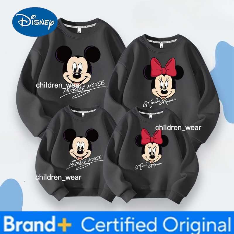 Disney Parent Child Outfit Family of Three Spring and Autumn Hoodie With Cartoon Print New High-end Mother and Child Outfit Autumn H260304