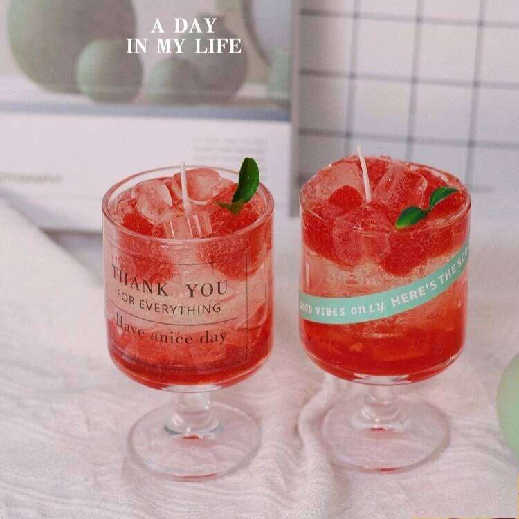 Strawberry Soda Drink Trendy Aromatherapy Gift Fruit Juice Candle for Gifting Home Decor Collection W260304