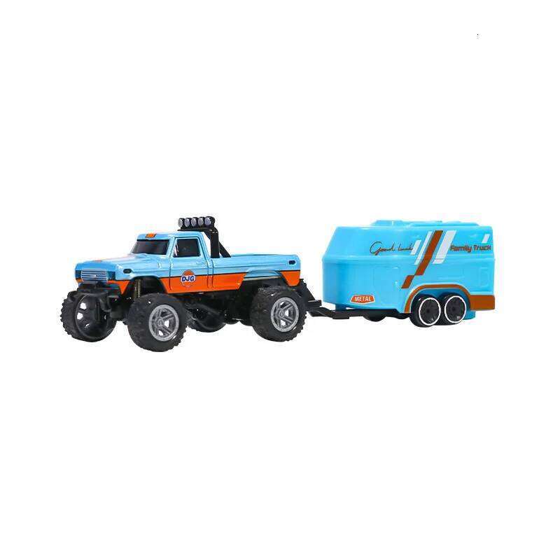 RC Car, 1/64 Scale Mini Control Monster Truck with Trailer, 2.4Ghz & APP Remote Control, Rechargeable Alloy Shell Mi Z260303