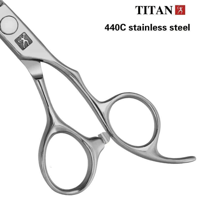 TITAN professional Laser wire hair haircut scissor cut barber cutting shears hairdresser scissors Jp 440C steel 6inch H260303