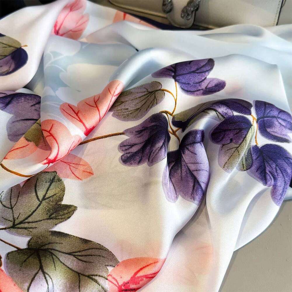 Luxury Long Scarf Women Fashion Shawl Warps For Travel Beach Ladies Hijab Elegant Neckerchief Soft Stain Faux Silk Scarves XJ260304