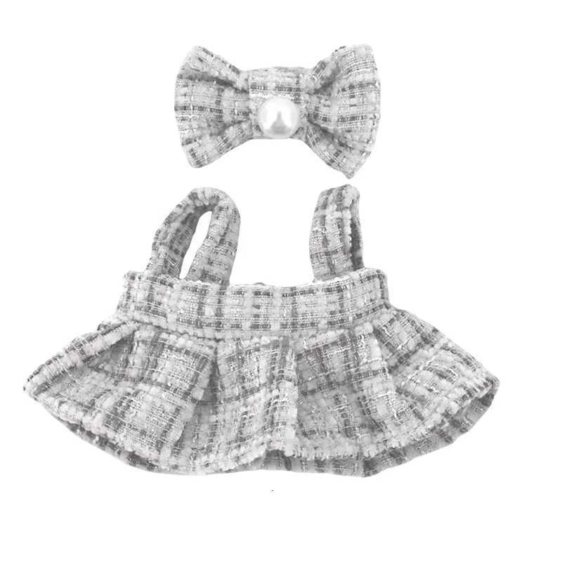 For 17cm Anime Labubu Doll Bow Clothes Cute Doll Decoration Dress Up Short Skirt Doll Accessories Girl Children Holiday GiftT260304