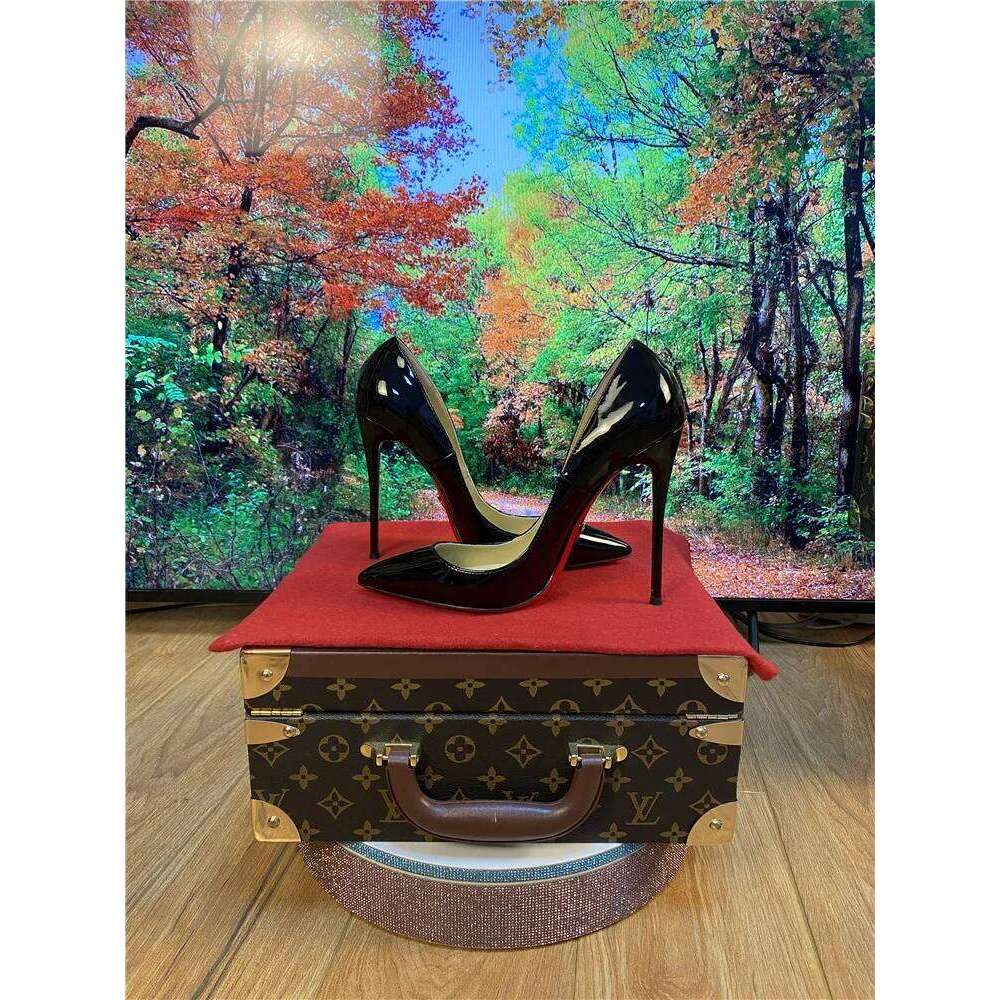 New Shallow Classic Patent Leather Cm Fashionable And Versatile Work High Heels Nude Cm Thin Heel Plus Size MOJIDASHU