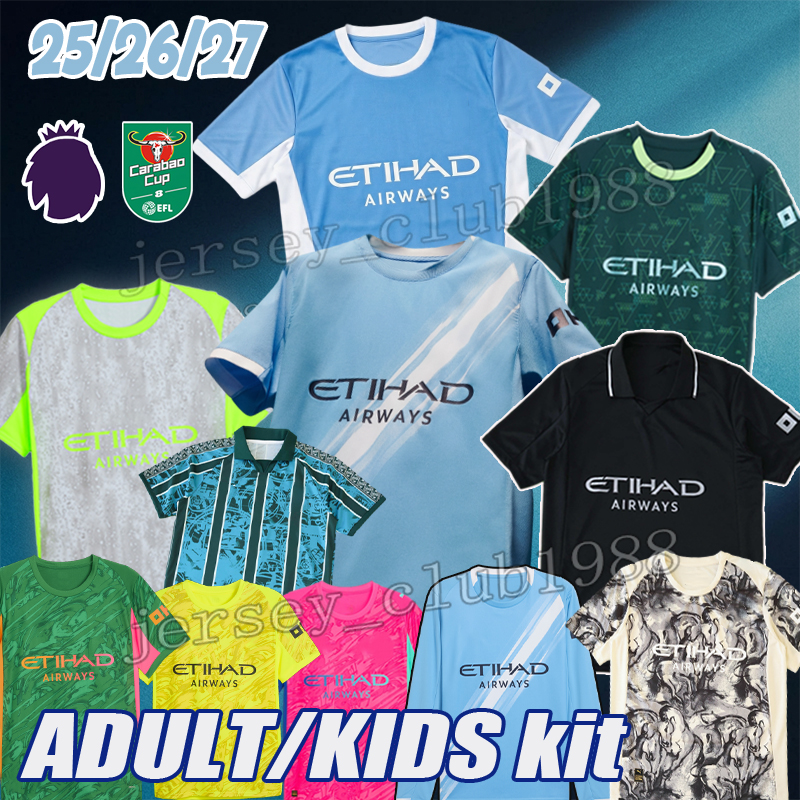 manchestercity25 26 kid Soccer Jerseys Haaland jersey Rodrigo Foden Reijnders Cherki Marmoush Doku Semenyo Guehi onnarumma Ait-Nouri man city kit football jersey