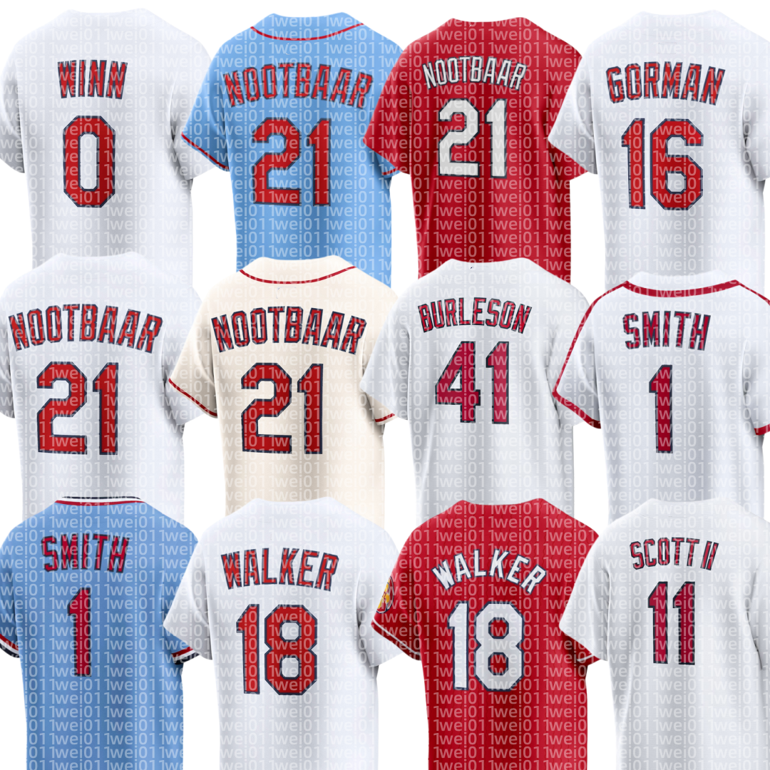 Ozzie Smith Yadier Molina Masyn Winn Alec Burleson Ivan Herrera Lars Nootbaar Jordan Walker Nolan Gorman JJ Wetherholt Pedro Pages Victor Scott II Baseball Jersey