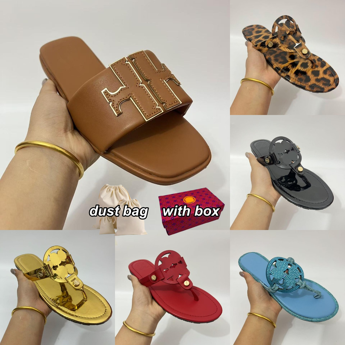 Designer torys burchy sandles women slides slippers luxury flat flip flops sliders slide toryes sandals burchy slippers women outdoor shoes luxury sandals