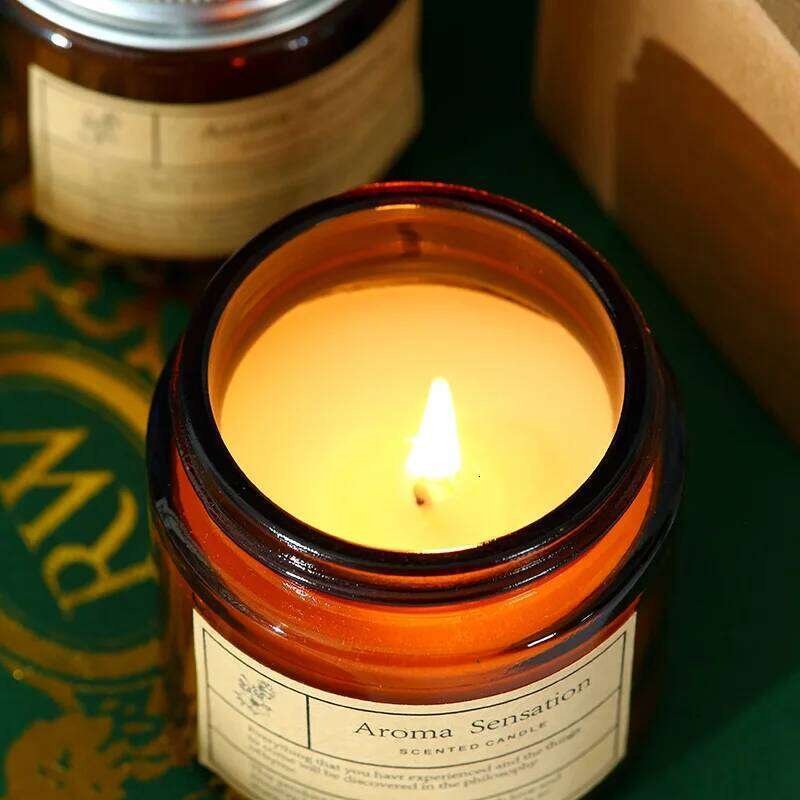 Aromatherapy candles, glass cups, handmade soy wax fragrance, decor, birthday and wedding gifts, smoke-free home decor W260304