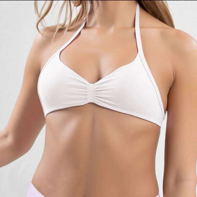 Strappy Bra Top Women High Support Thin Strap Halter Sport Seamless Bras Scrunch Workout Yoga Tank Y260303
