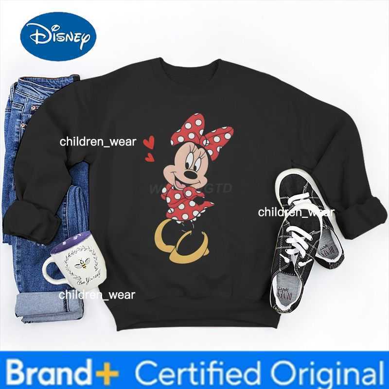 Disney Valentines Day Mickey Mouse Minnie Sweatshirt Anime Graphics Couple Matching Pullover Women Men Long Sleeve Sweet Sweatshirts H260304