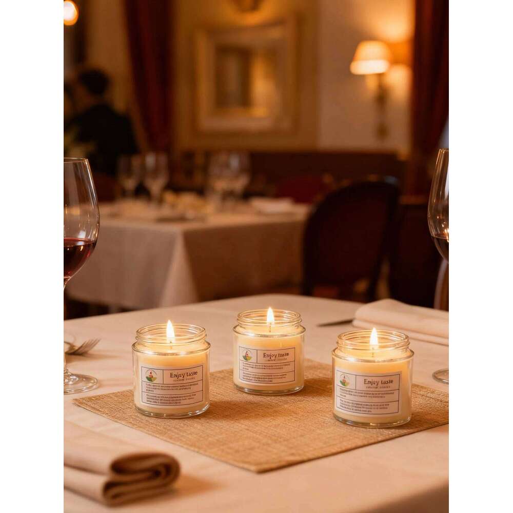 One transparent glass scented candle, for commemoration, decoration, natural plant wax W260304