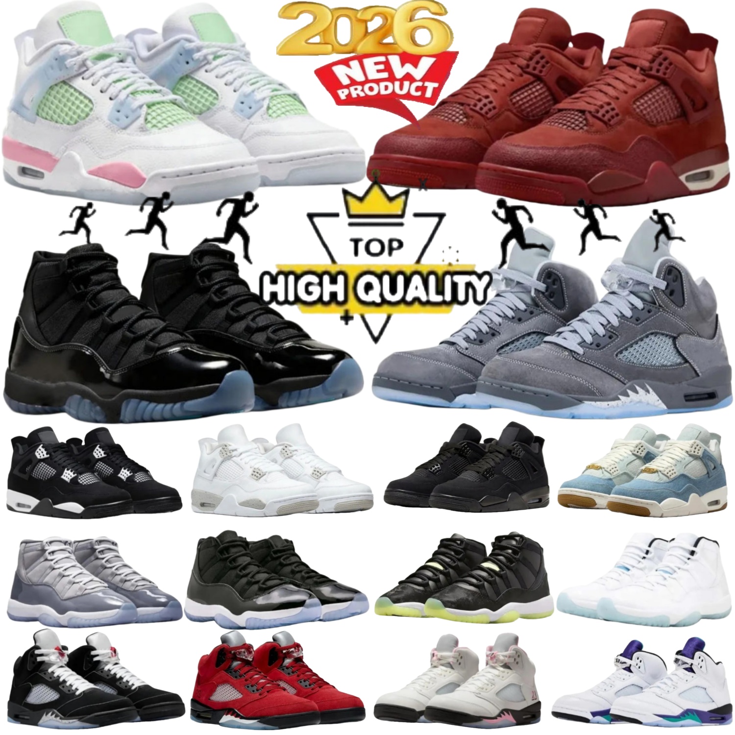 Designer Basketball shoe for Men Women 1 1s 4 4s 5 5S 3 3s 11 11s 12 12s high low OG Grape Black Cat Fire Red White Cement Thunder Sneakers Trainers Sport shoe Big Size 14 15 16