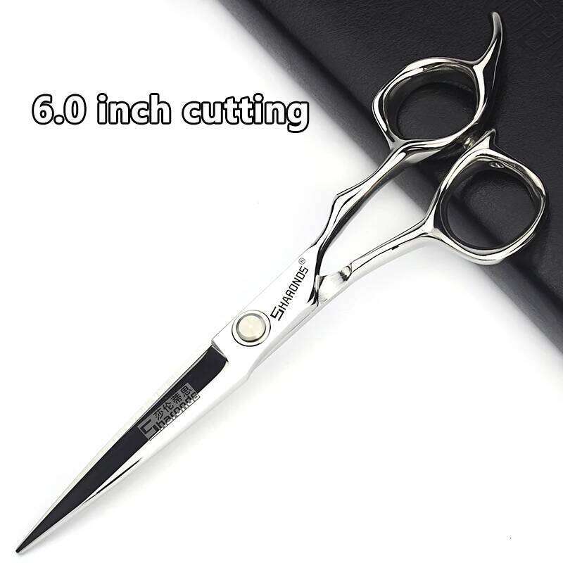 6'' Professional Barber Scissors Japan 440c Stainless Steel High Quality Hairdressing Shears Hair Salon Haircut Household Set H260303