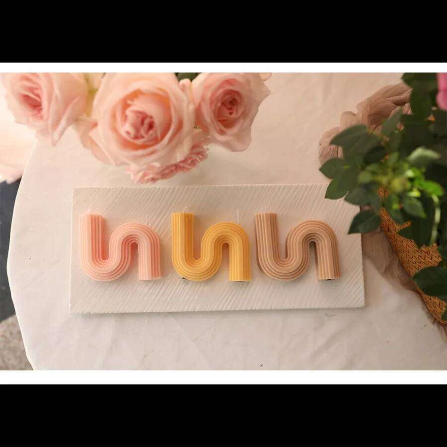 1pc Nordic S Shape Geometric Aromatherapy Soy Wax Candle Handmade for Home Bedroom/Bathroom Decoration/Daily Stress Relief W260304
